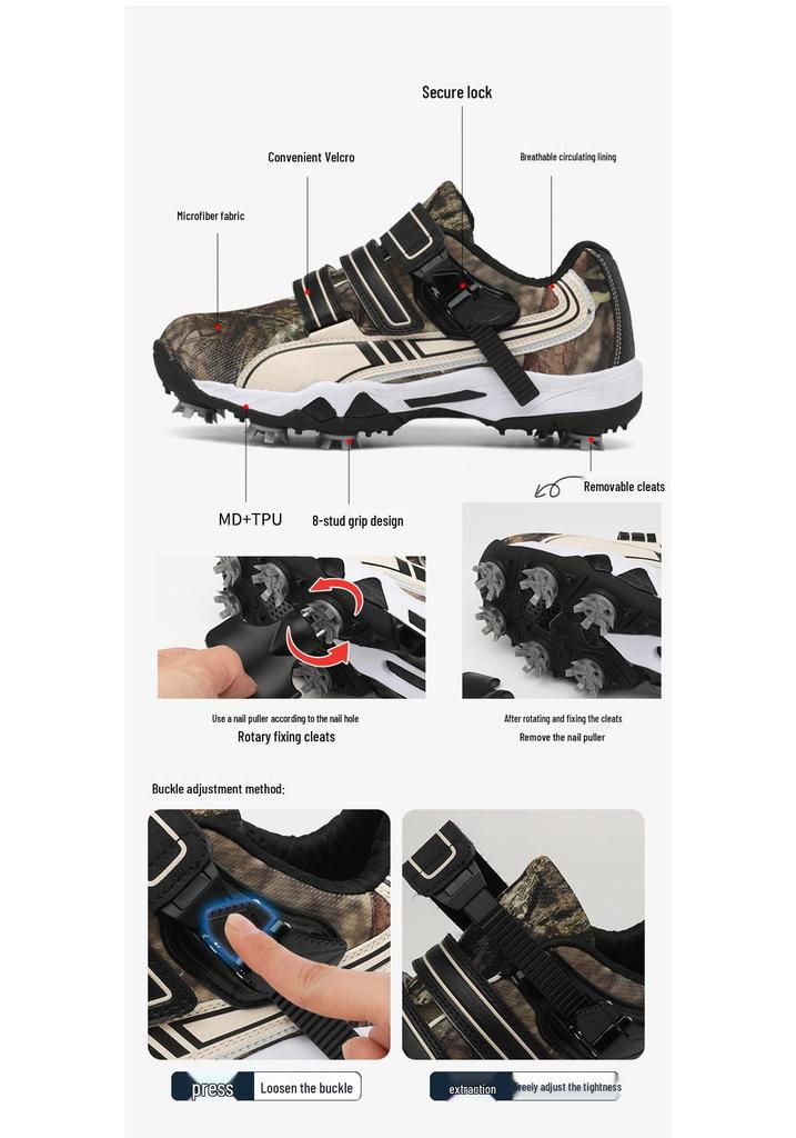 New Spike High-Soled Wear-Resistant Non-Slip Golf Training Shoes
