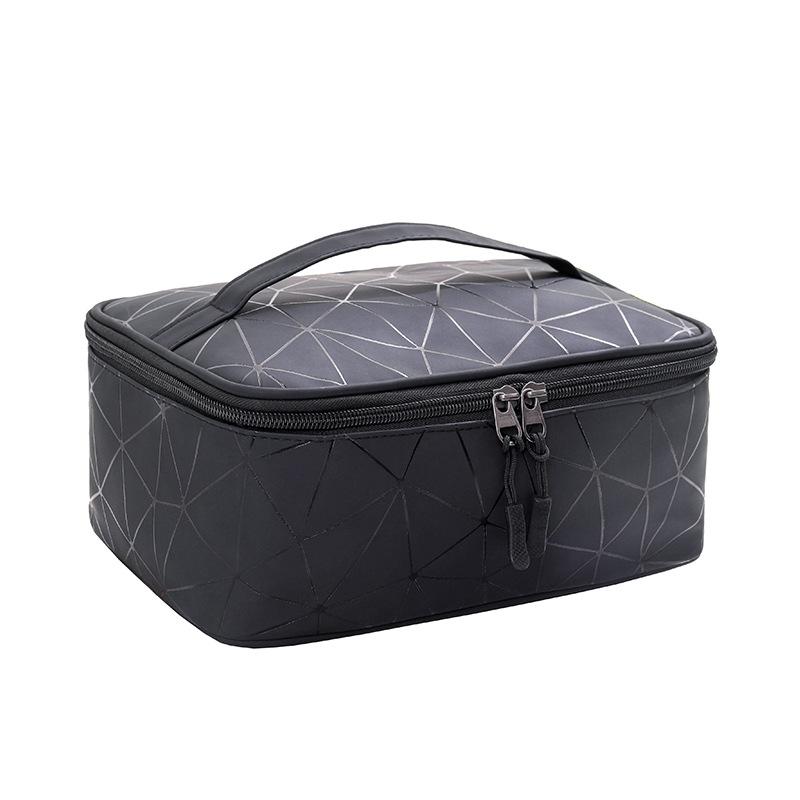Brand Design New PU Makeup Bag Handheld Portable Women's Large Capacity Waterproof Travel Washroom Storage Bag BX018