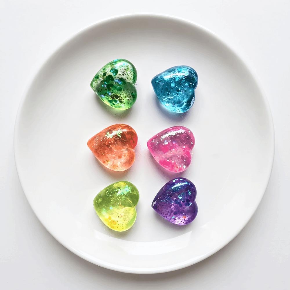 Sequins Love Squeeze Toy Changing Color Heart Slow Rising Toy Fidget Toy Science Education