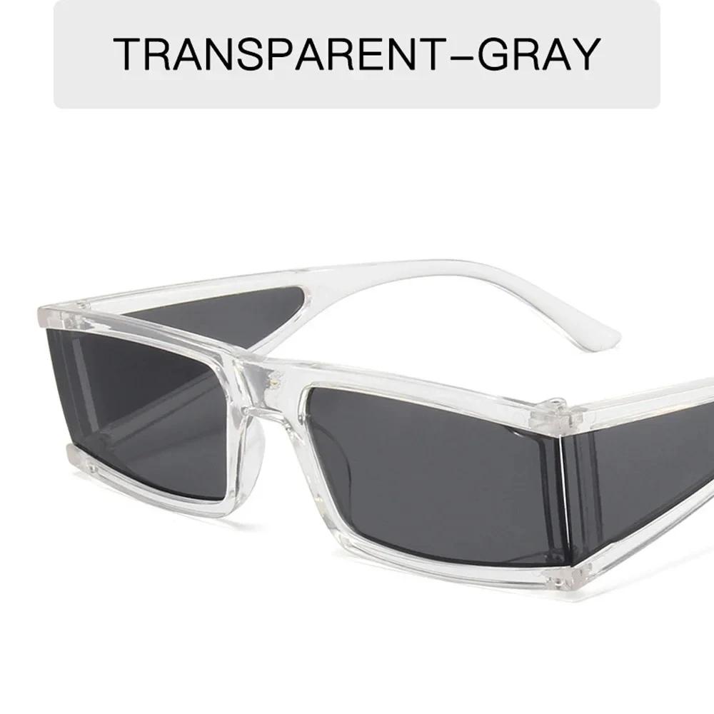 

Retro Fashion Punk Square Sunglasses For Women Men Ins Popular Compact Frame Silver Sun Glasses Trending Shades UV400 Ladies Eye As Picture