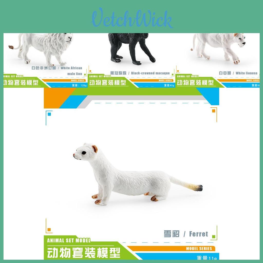 Realistic African Lion And Ferret Figurine Set Featuring Majestic Animal Models