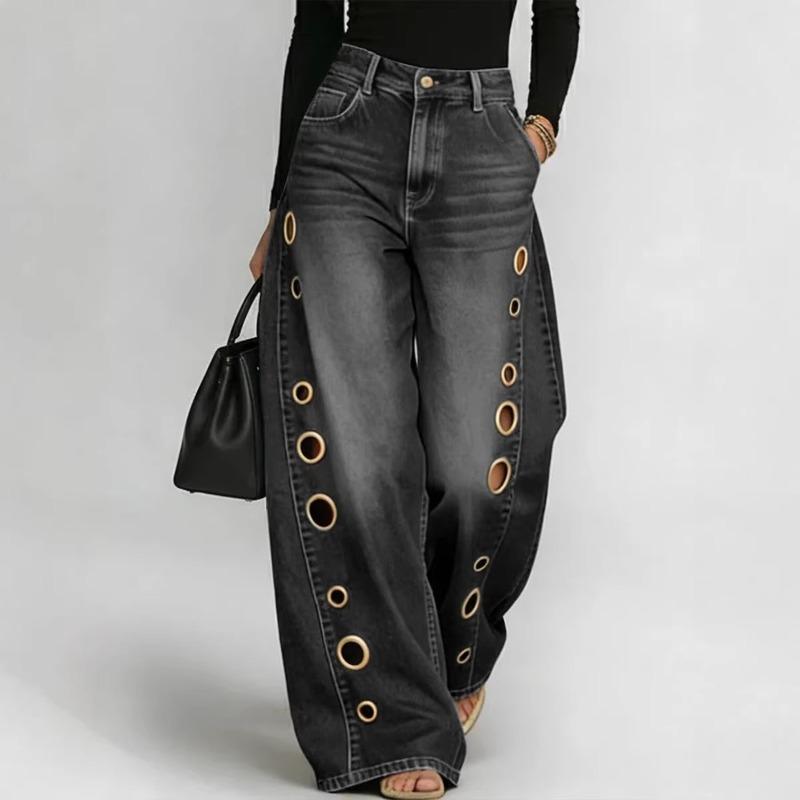 European and American New Spring and Summer Women's High-waisted Casual Loose Jeans