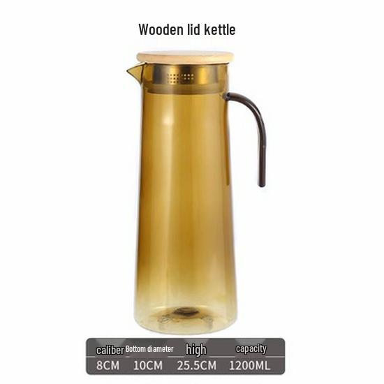 Acrylic High-Temperature Resistant Pitcher - Large Capacity Cold Water and Juice Jug for Home, Restaurant, or Bar