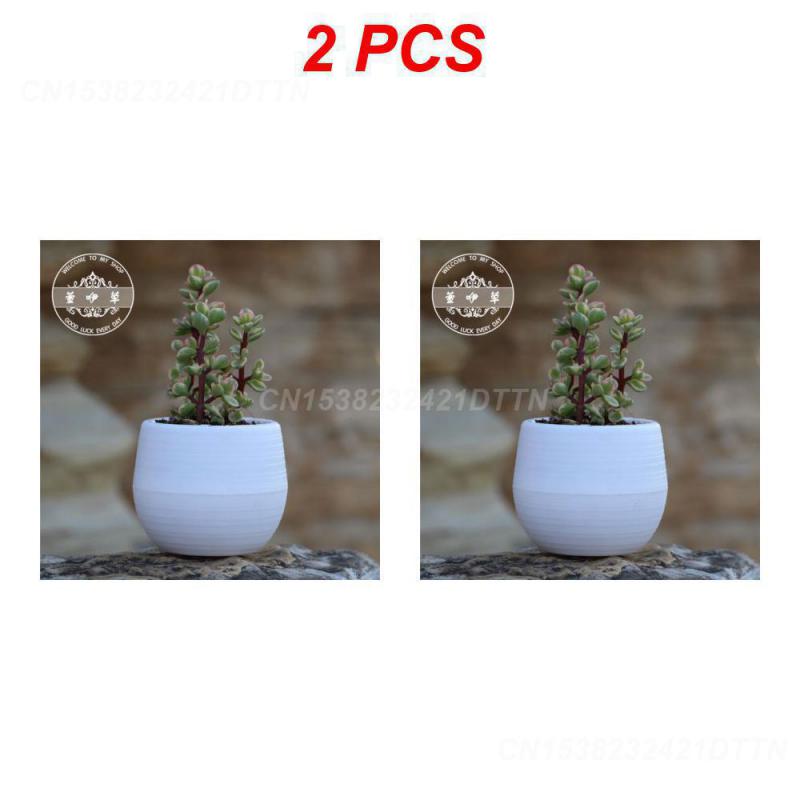 1/2/3PCS Plastic Flowerpot Small Green Plant Flowerpot Plant Desktop Potted Solid Color Mud Holder 2025 Succulent Plant Pot