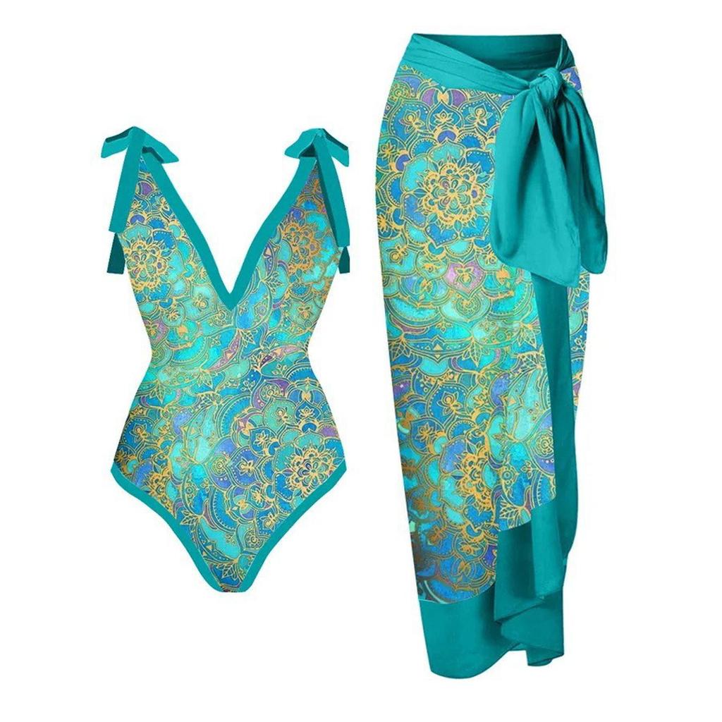 2026 Nieuw Vintage Badpak Conservatief Eendelig Bikini Badpak Set
