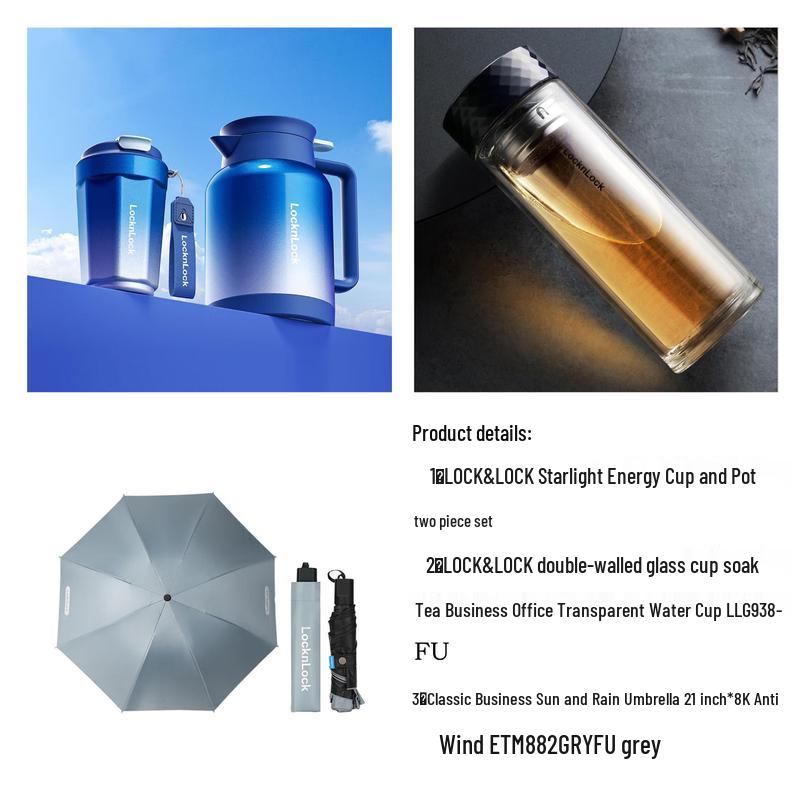 

Lock&Lock Versatile 4-Piece Drinkware & Sunshade Set