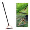 Manual Garden Whip with Dual Serrated Blades for Efficient Grass Cutting 65 Manganese Steel Blade Black Finish