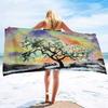 Tuschemalerei Druckserie Meeresurlaub Strandtuch Schwimmbad Badetuch Mikrofaser Sporttuch