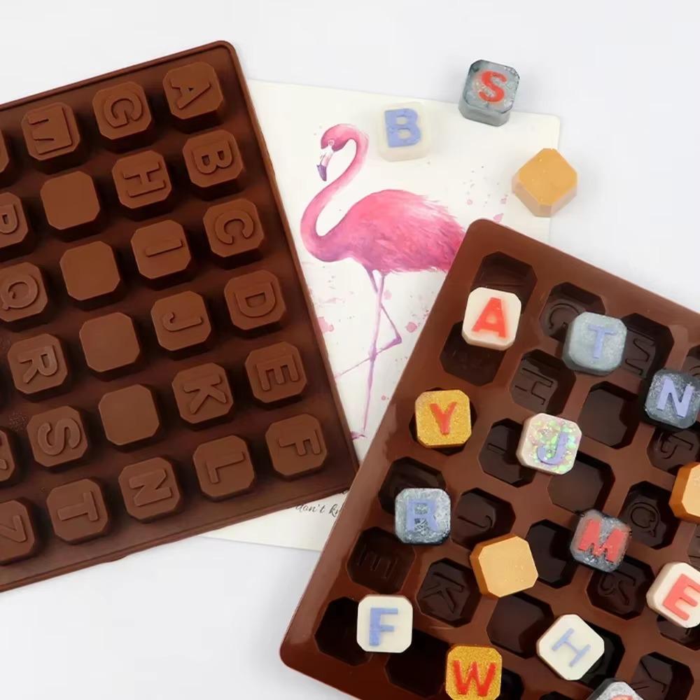 26 Alphabet Cake Decor Fondant Mold Ice Cube Making Mold Letters Silicone Mold DIY Chocolate Cookies Pastry Desserts Baking Tool