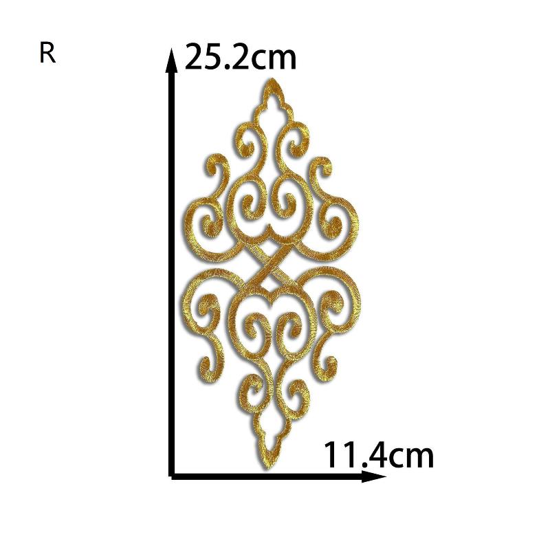 Gold Silver Floral Embroidery Cloth Patches Versatile Use DIY Craft Accessories for Stage Costume Home Textile Decor