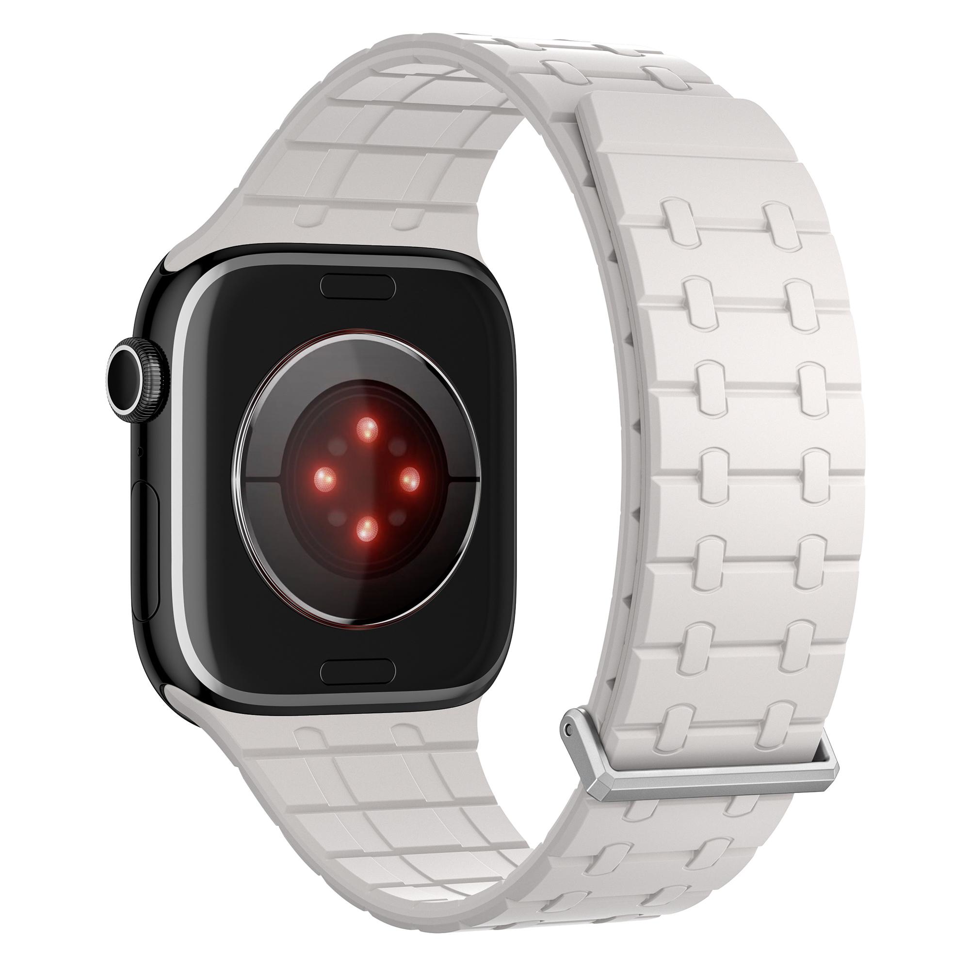 

Magnetic Watch Band for Apple Watch Series 10 Ultra 9 8 7 SE 6 5 4 3 2 1 46mm 49mm 45mm 44mm 42mm Replacement Silicone Strap Starlight