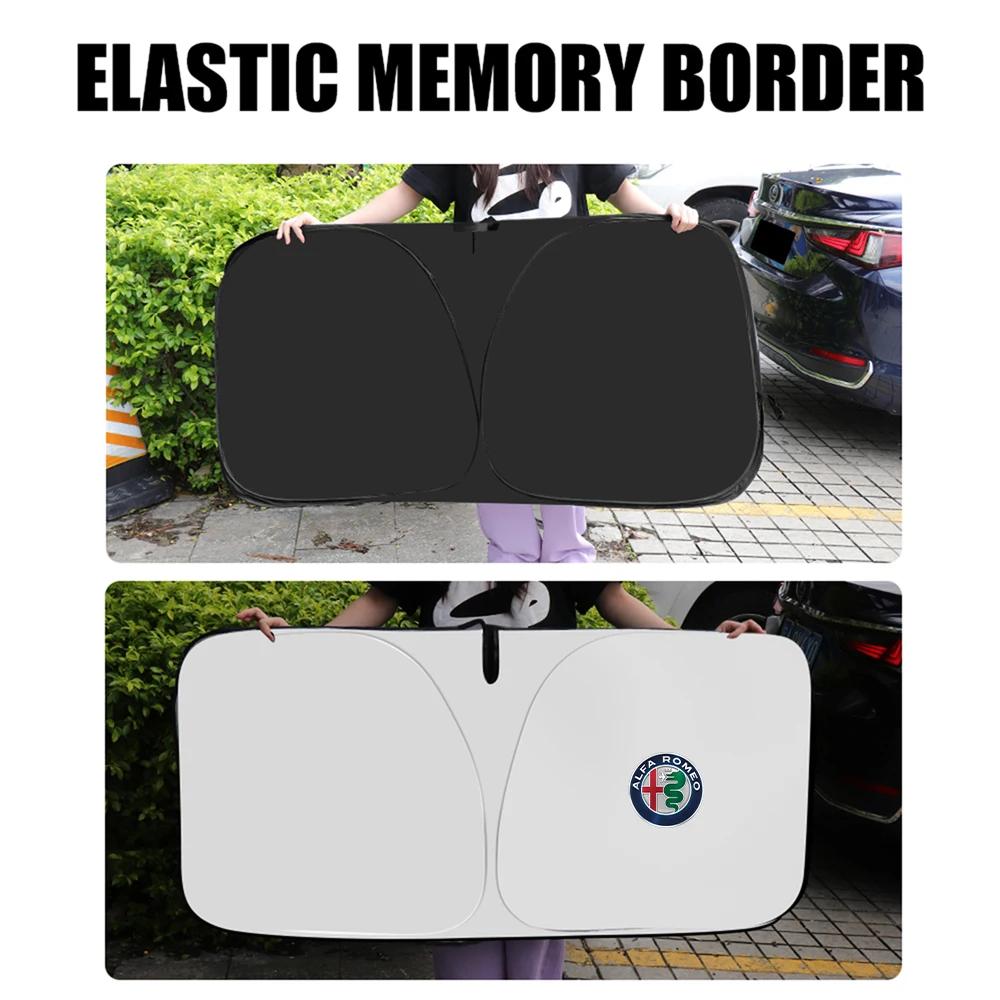 Car Sticker For Alfa Romeo 159 147 Car Folding Windshield Sunshade Cover Front Window UV Protection For Alfa Romeo 147 159 Giuli zj3