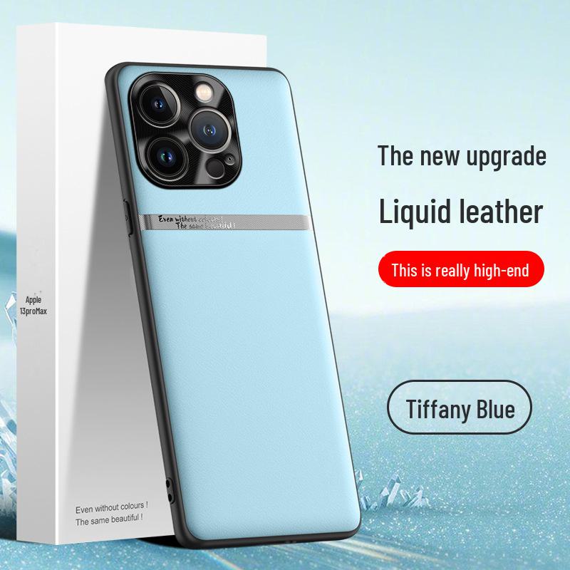 Protective liquid leather case for Apple 13 Pro Max, anti-fall and anti-fouling. Shipping available for single piece purchase.