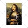 Vintage Mona Lisa Metal Tin Sign Retro Wall Art Home Decor Bar Pub Man Cave Gift