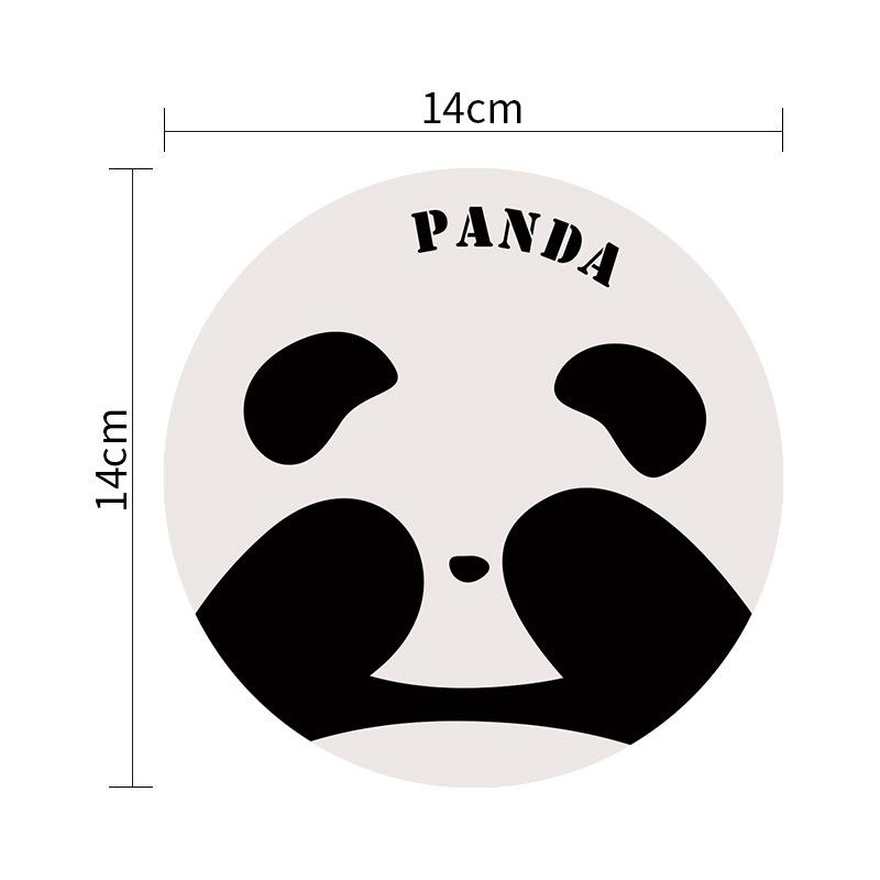 Cute Panda Coasters Waterproof Oil-free Washable Heat Insulation Soft Mats Table Mat Creative Round Non-slip Dinner Plate Cups