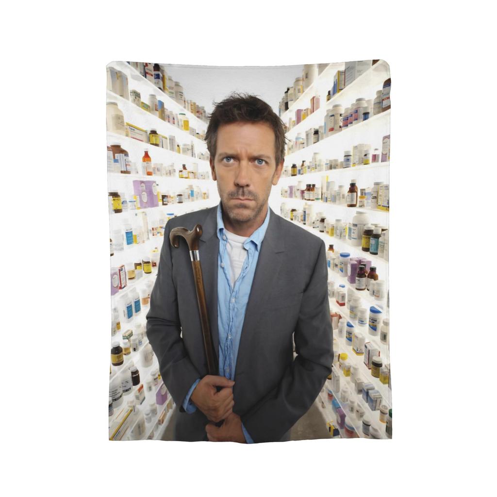 House MD Dr Gregory House Fashion Blanket Cozy Soft Throw Fashion Blankets for Bed Multi-size Quilt