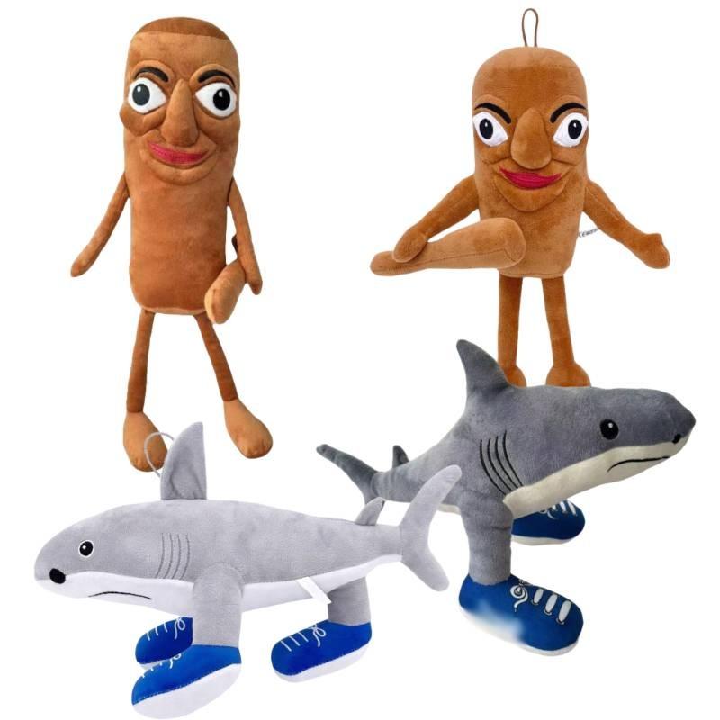 Shark Plush Toy With Pp Cotton Filling Short Plush Animal Stuffed Doll For Kids