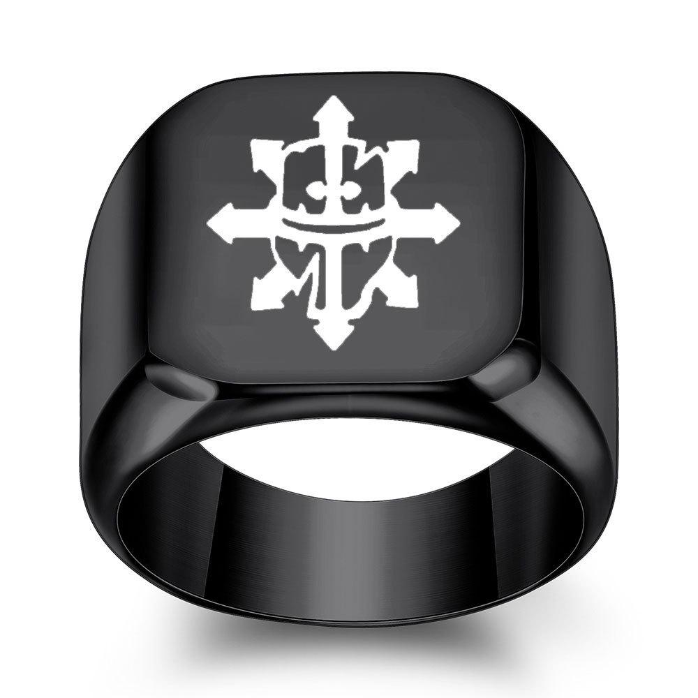 Retro Cartoon Arrow Shield Laser Engraved Square 18MM Fashionable Men s Accessory Size 15