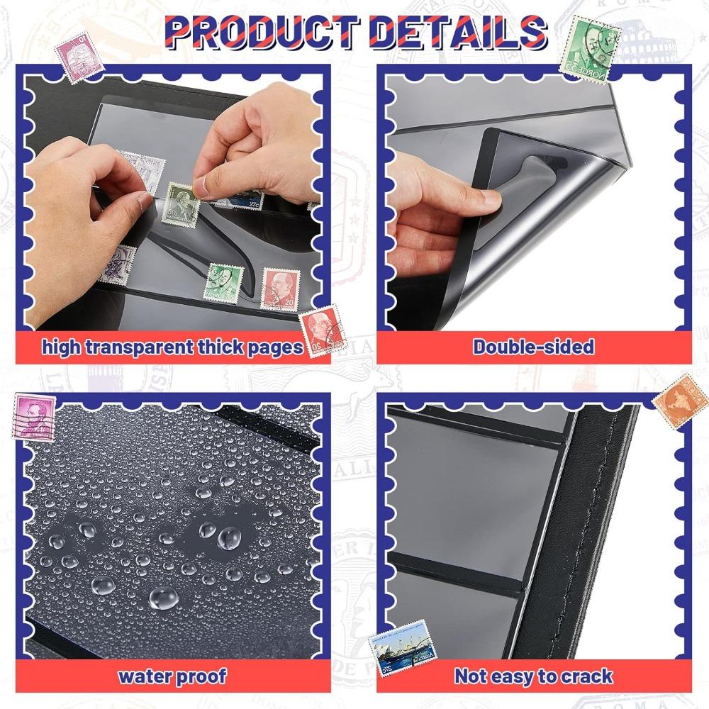 AMIJOUX Feuilles De Timbres – 4/5/6/7 Pochettes – Pour Classeur Collection – Pages Transparentes – Protection Des Timbres