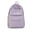 Schoolbag casual backpack female Korean version solid color campus junior high school student schoolbag simple sweet small fresh girls backpack