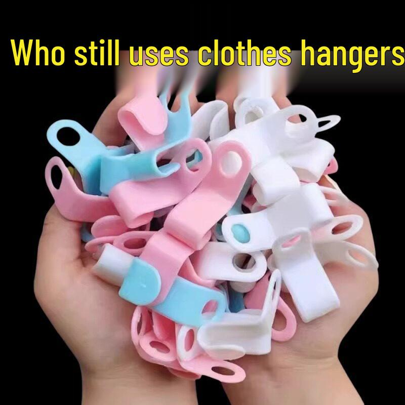 Space-Saving Multi-Functional Clothing Hanger Connector Hook for Home Storage and Organization