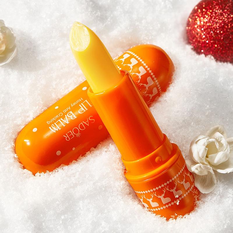 SADOER Natale Balsamo Labbra Miele Ciliegia Avocado Illuminante Idratante Anti Screpolature Riparatore Rossetto