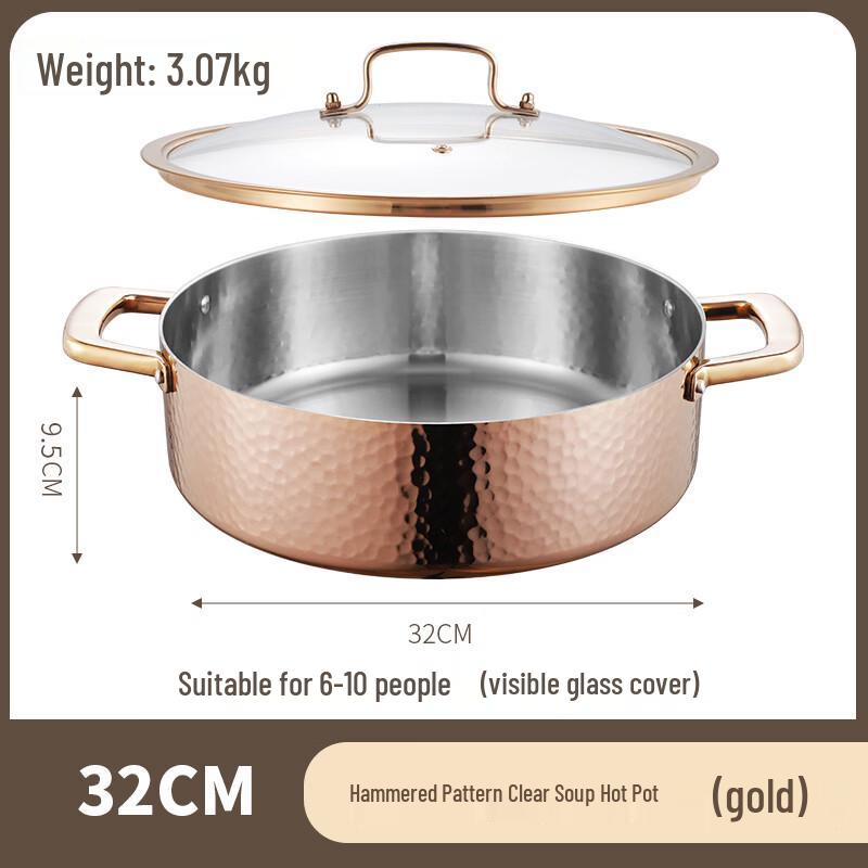 Ouluoti 32cm 3-Layer Stainless Steel Hotpot