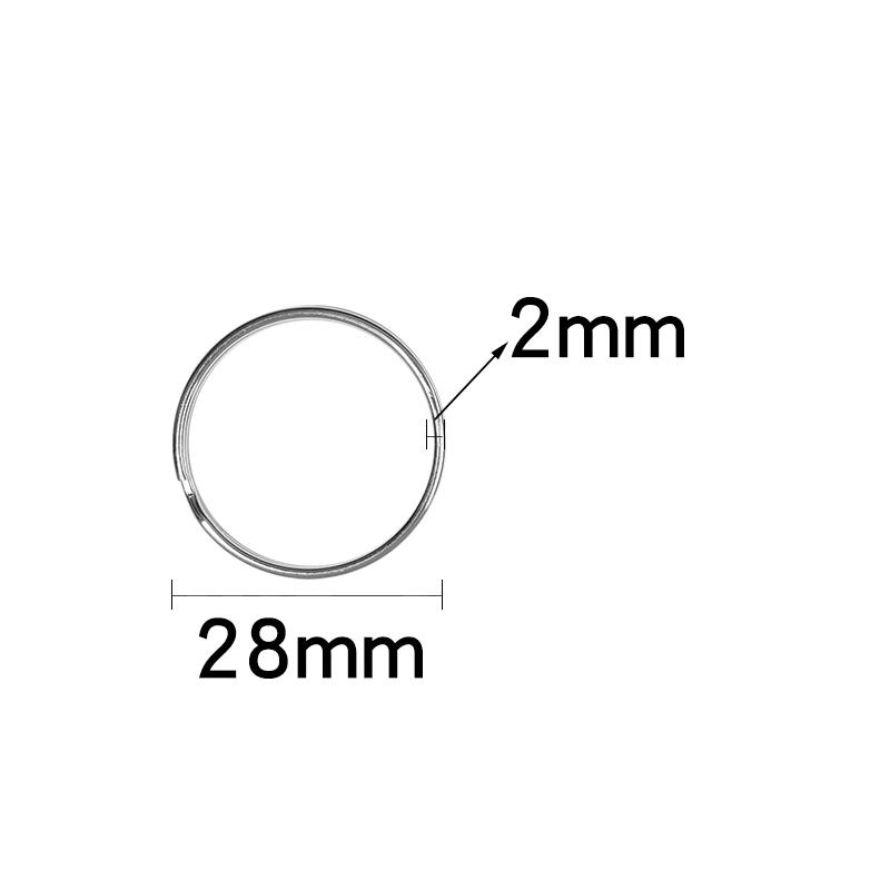 10-50pcs/lot 12-50mm Metal Keyring Round Split Key Ring For Jewelry Making DIY Crafts Keychain Key Holder Connector Accessories