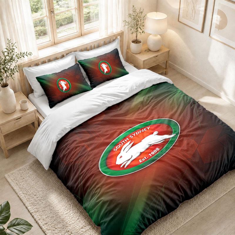 Bedding Set 1 Duvet Cover 2 Pillowcases South Sydney Rabbitohs Print Bedroom Home Decoration