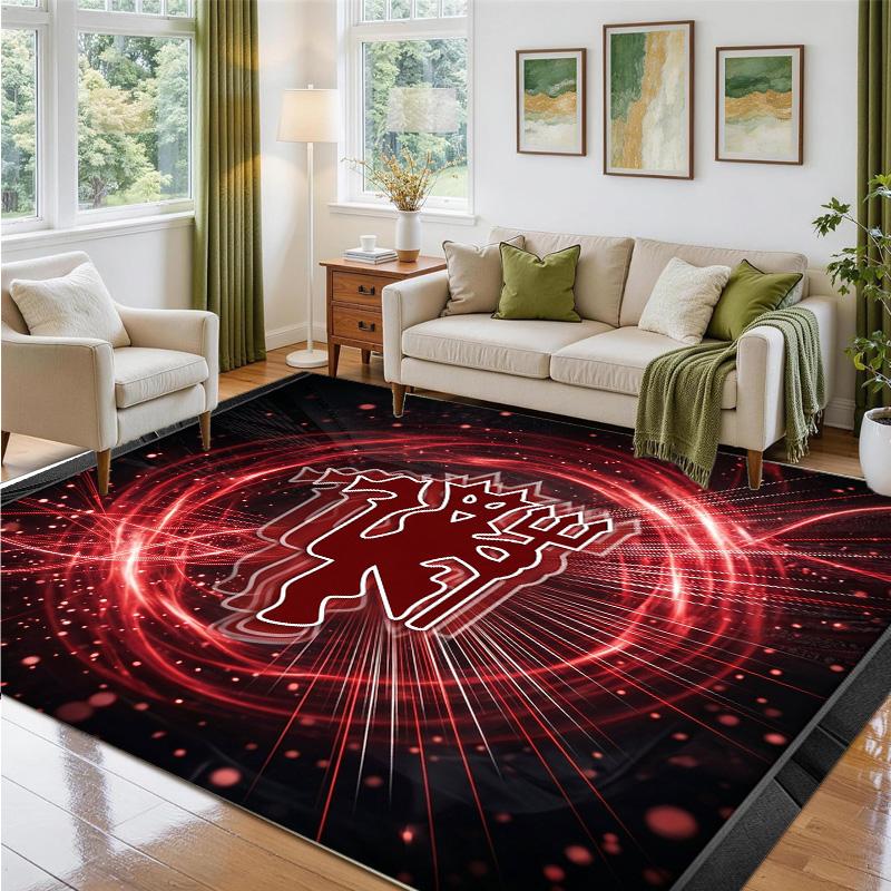Manchester United Design Kristall Samt Teppich Weiche Dekorative Matte für Schlafzimmer Eingang