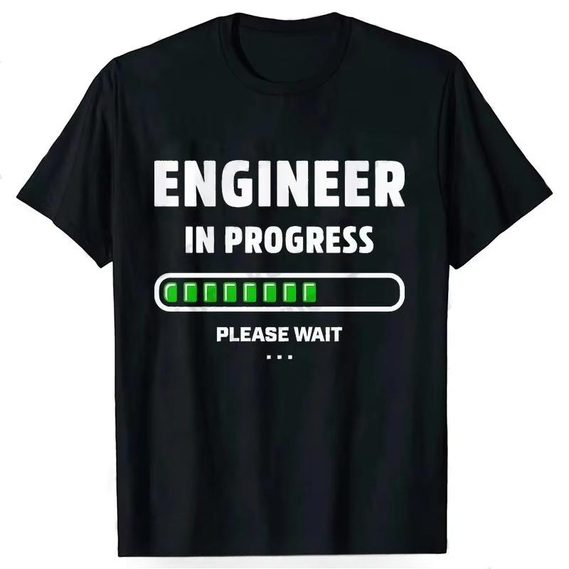Unisexs Clothing Street Tshirt Clothes Engineer in Progress Cotton 2026 New Cotton Tshirt Summer Streetwear Fitness T Shirt Tops