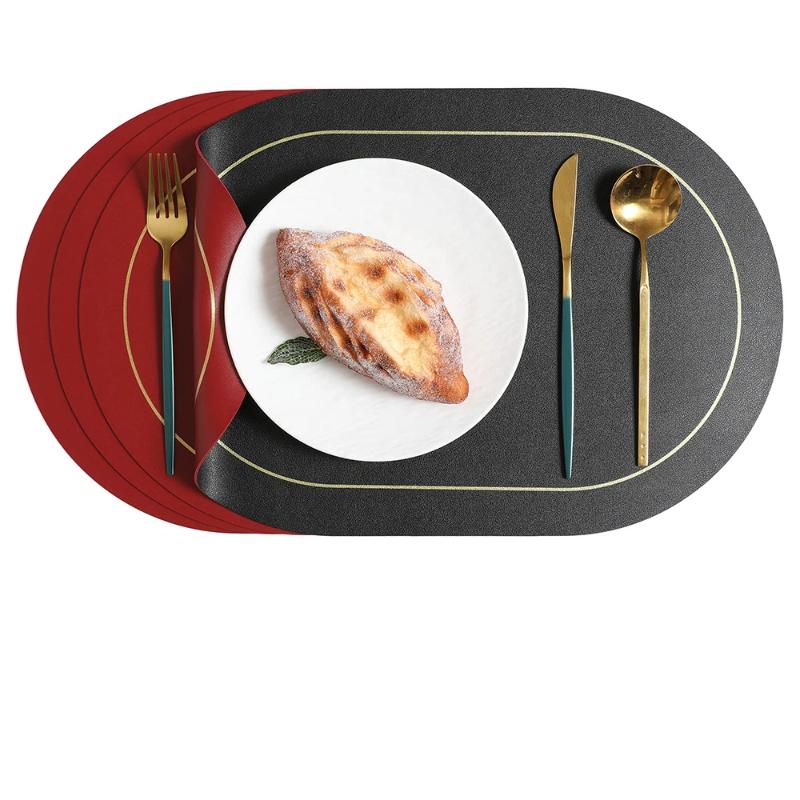 Double-Sided Placemats Nordic Style Kitchen Dining Decor Waterproof Stain-Resistant Place Mats Tableware Pad