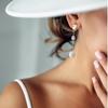 Asymmetric Earring Freshwater Pearl Metallic Exaggerated Long Stud Earring Ladies and Girls Party Jewelry Gifts