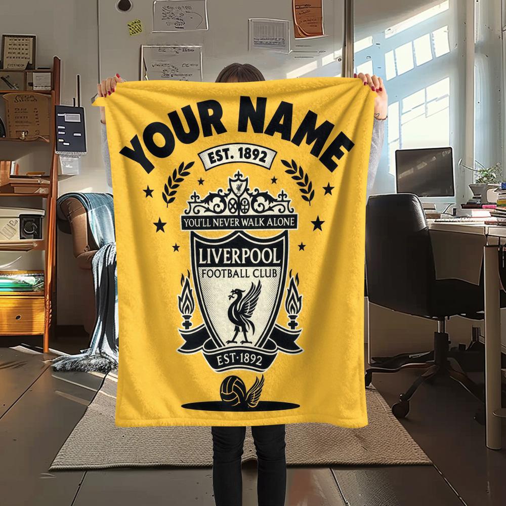 Custom Name Liverpool2 Flannel Blanket, High Quality Comfortable for All Seasons, Home Decor, Warmth and Comfort