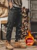 Jay Leno Men's Retro Overalls: American Heavyweight Loose Cuffed Casual Pants for Autumn.