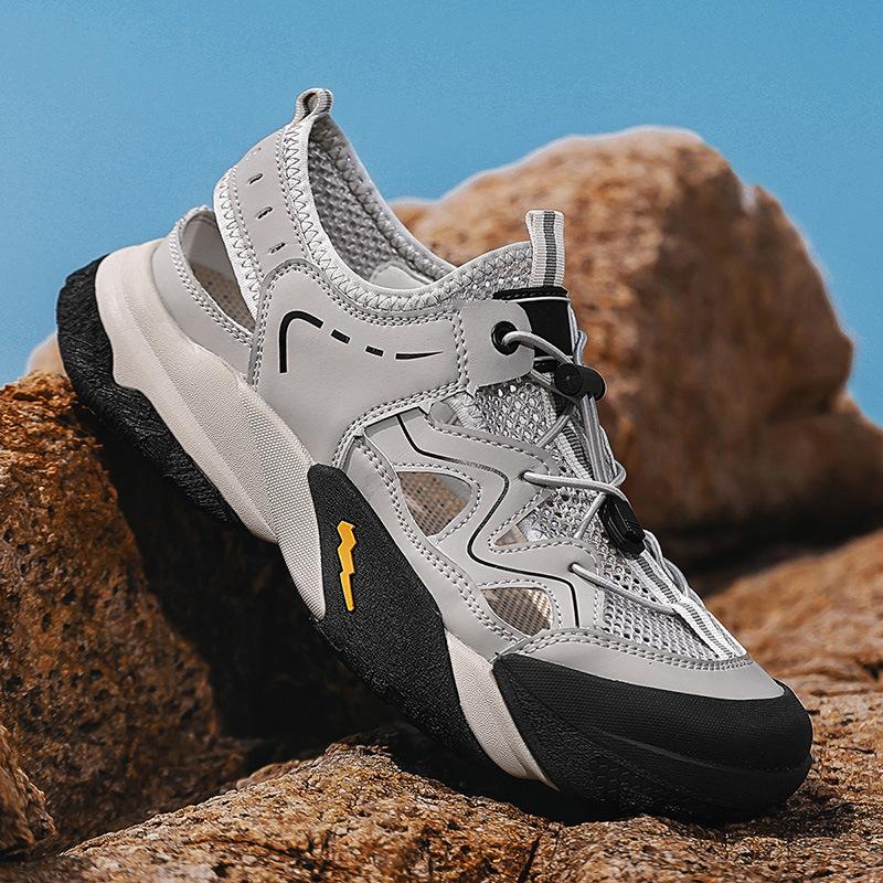 Men's rubber sole wear-resistant sports style casual shoes men's shoes fashion breathable fly-woven mesh trendy shoes