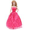 30cm Doll Clothes Wedding Dress Princess Tail Skirt Evening Dress Girl Toy Half-covered Big Skirt