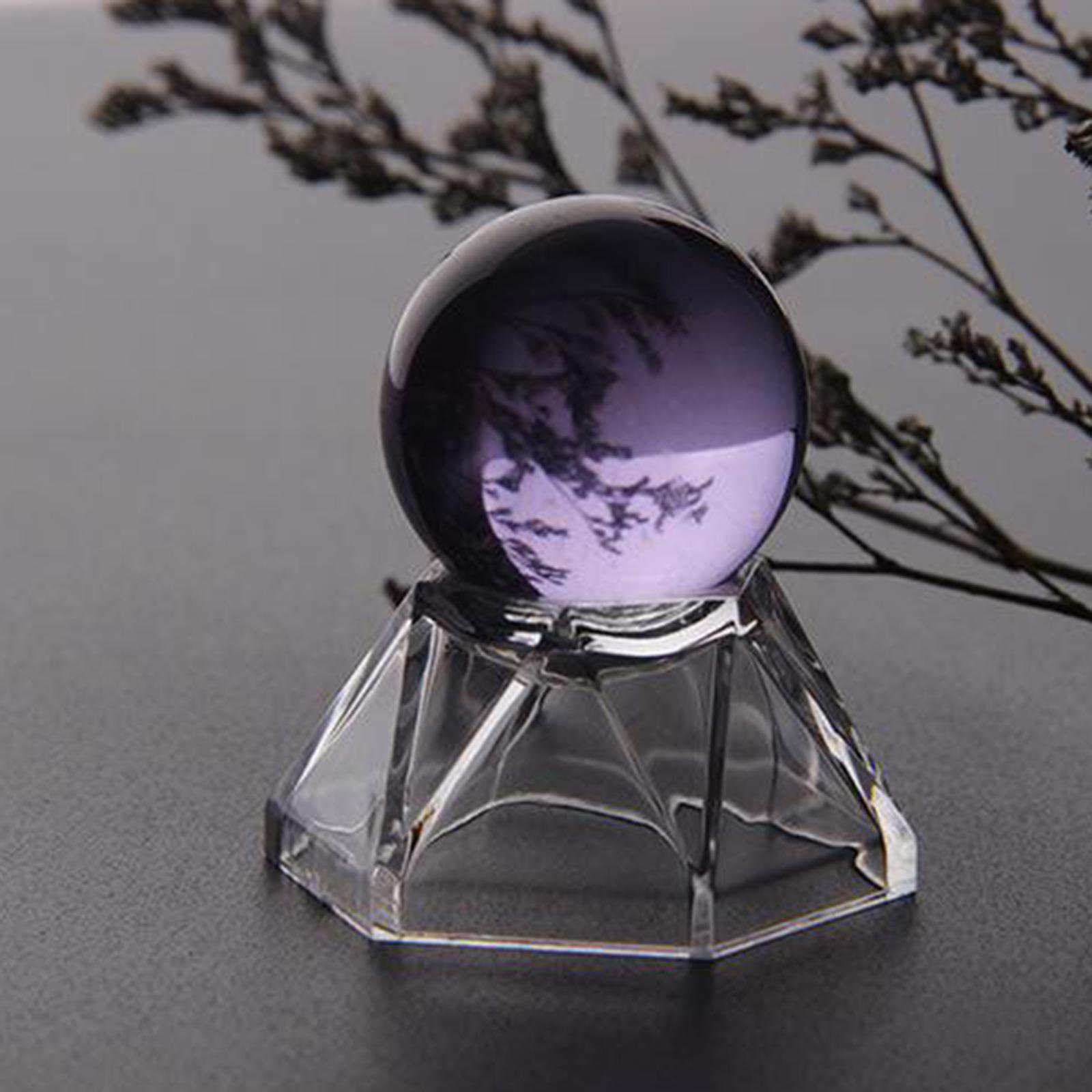 

Acrylic Crystal Ball Display Stand Clear Sphere Holder Base for Home Decor Photography Gift Small