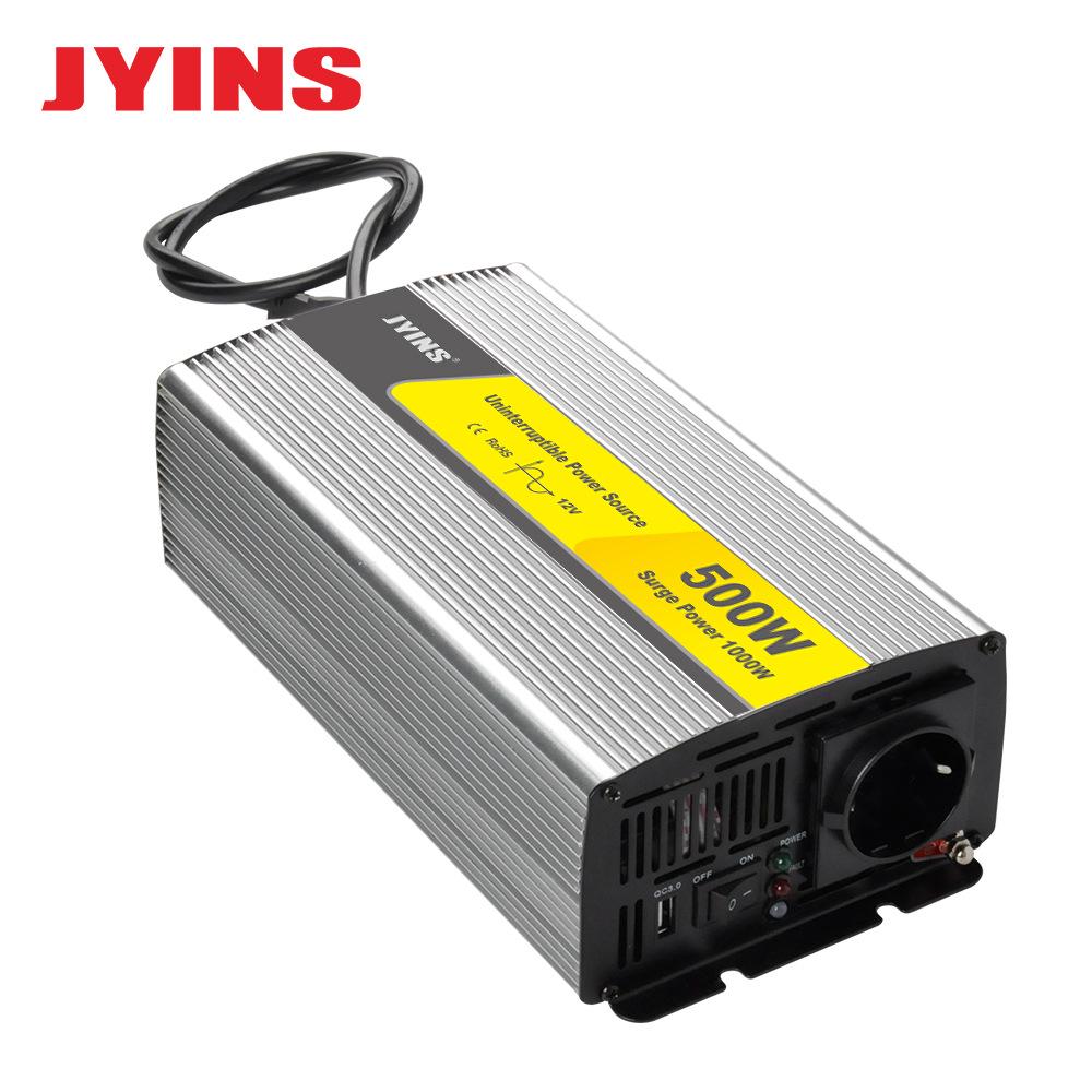 500W Car Charging Sine Wave Inverter 12V-220V UPS Solar Adapter
