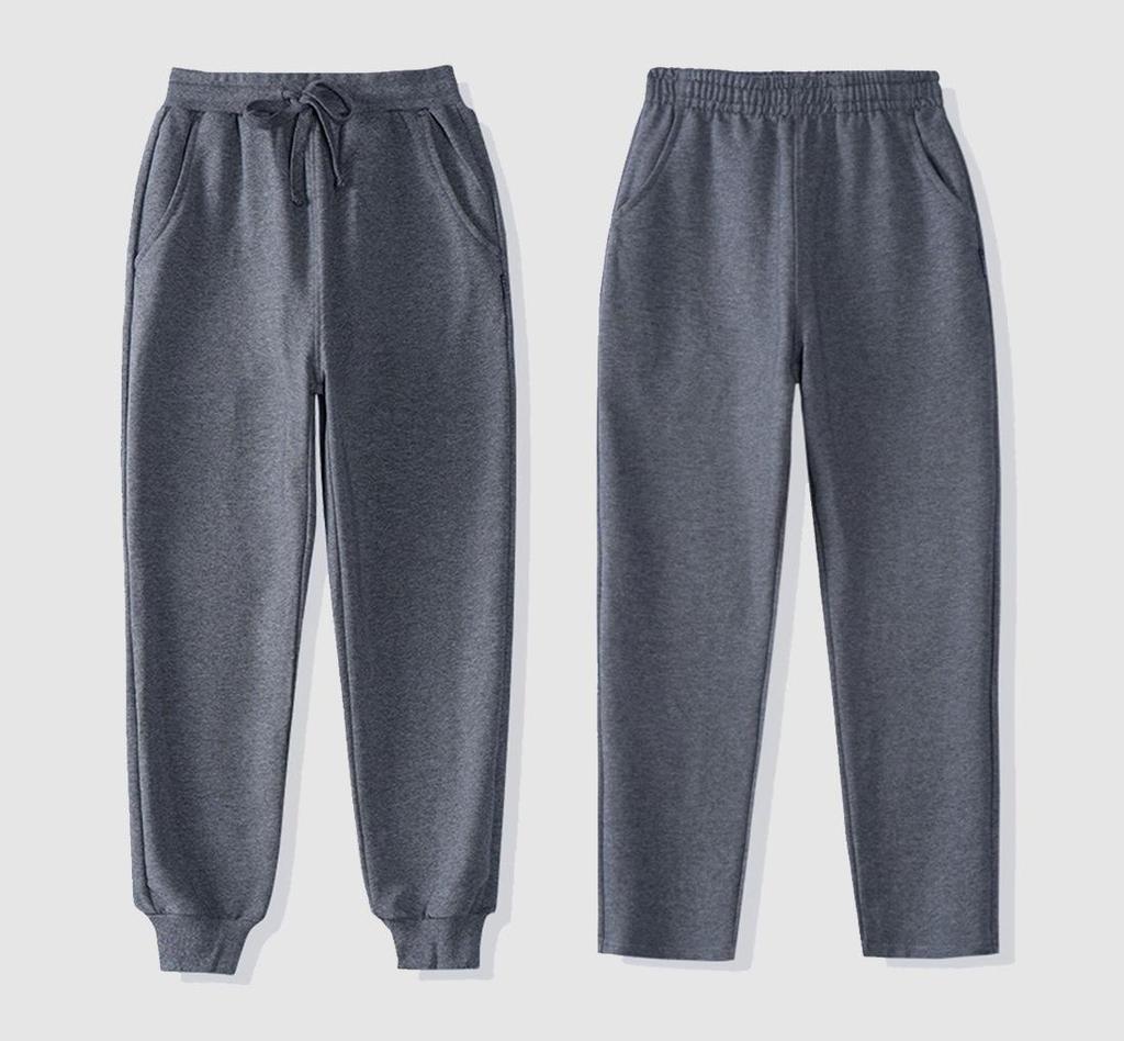 Kinder-verdickte Marineblau, Schwarz und Grau Sporthosen mit Bündchen - Unisex Schuluniform für Jungen und Mädchen (Frühling Herbst)