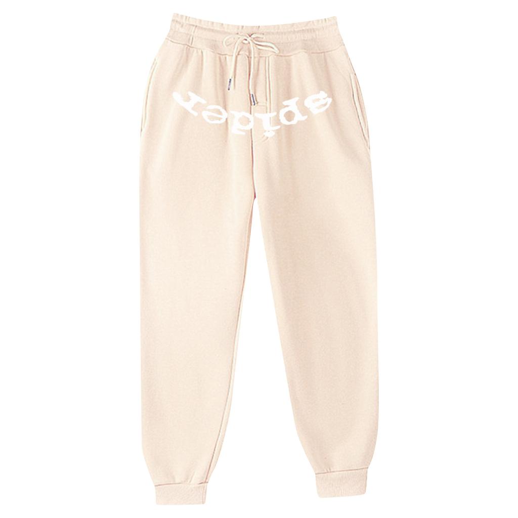 Women's Casual Letter Sweatpants Pocket Drawstring Elastic Drawstring Sweatpants