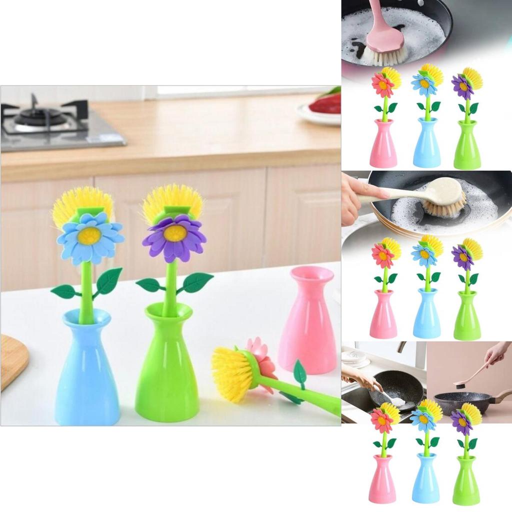 Multi-functional Non-stick Kitchen Brush Long Handle For Effortless Pot And Pan Washing
