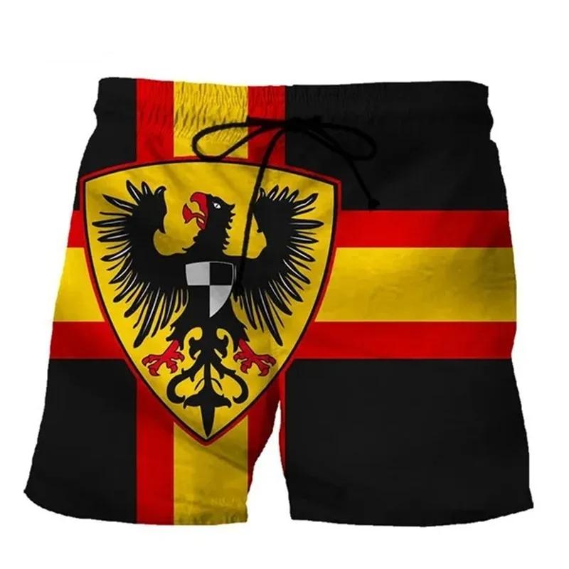 3D-Druck Deutschland Nationalemblem Flagge Strandshorts für Männer Lässige Badehose am Meer Strandmode Kinder Schnelltrocknende Badeshorts Homme 5XL yellow