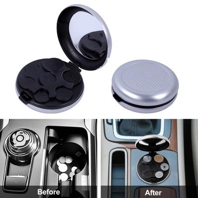 Organizador de Moedas com 7 Compartimentos Grande Capacidade Espelho Embutido Design Compacto Portátil para Viagem Organizador Dispensador de Moedas de Iene