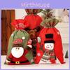 Large 3d Fabric Santa Gift Bag Perfect For Christmas Holiday Festivities And Celebrations