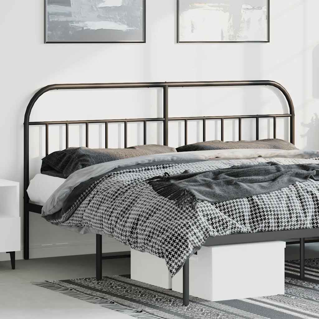 Vidaxl Metall-Kopfteil, Schwarz, 193 cm