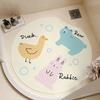 Round Bathroom Anti-slip Mat Toilet Toilet Floor Mat Shower Room Foot Mat Bath Anti-fall Suction Cup Massage Foot Mat