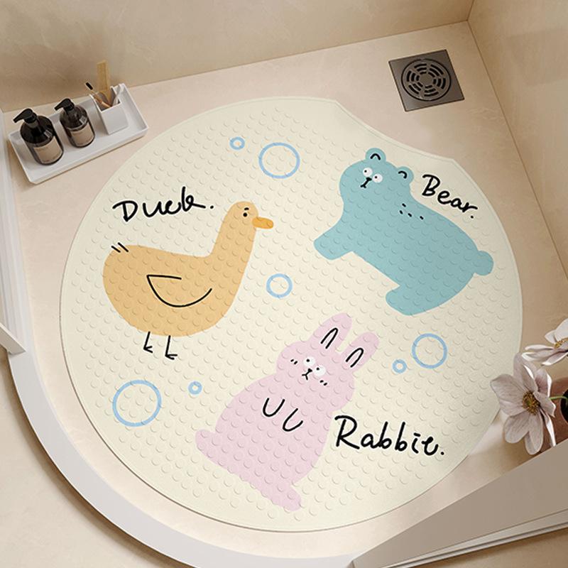 Round Bathroom Anti-slip Mat Toilet Toilet Floor Mat Shower Room Foot Mat Bath Anti-fall Suction Cup Massage Foot Mat