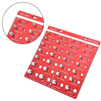 Metric Imperial Identification Nut Bolt Gauge S Red
