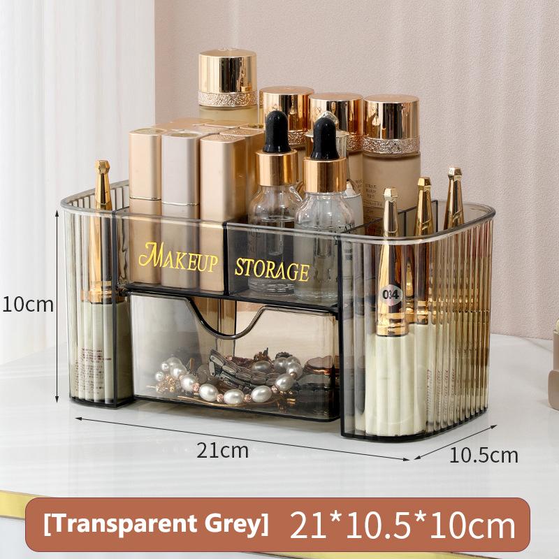 Cosmetic Desktop Storage Box Multi-Compartment Drawer Type Household Dustproof Simple Transparent Organizing Shelf